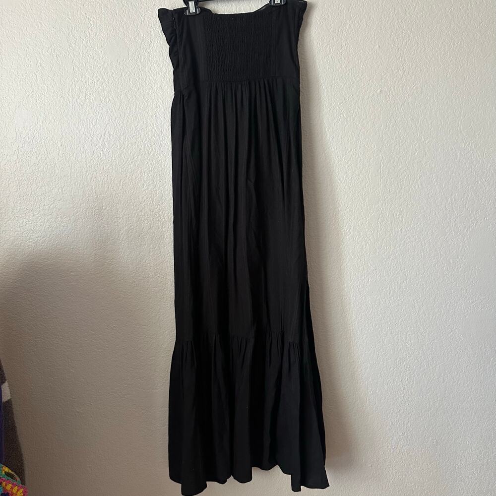 LSPACE Melody Strapless Cut Out Maxi Dress Black Size Medium - Picture 4 of 6